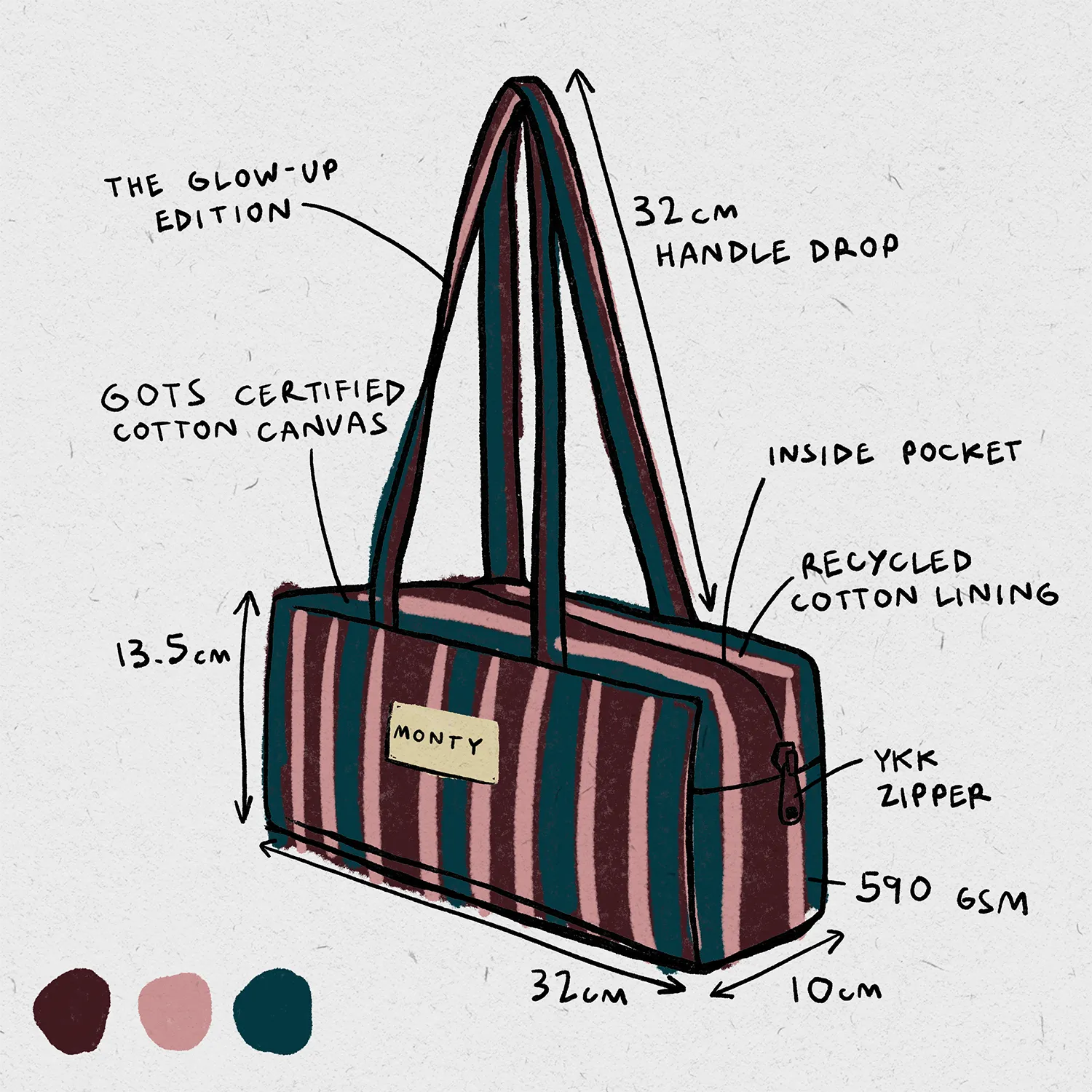 Domino Organic Cotton - Damson & Regatta - Image 6