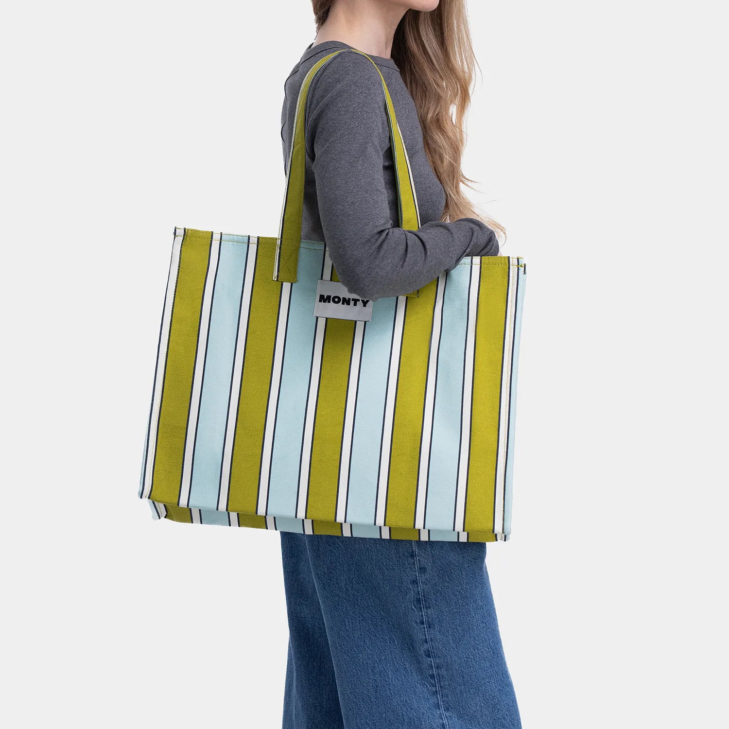 Large Organic Cotton - Lagoon & Moss - Image 4