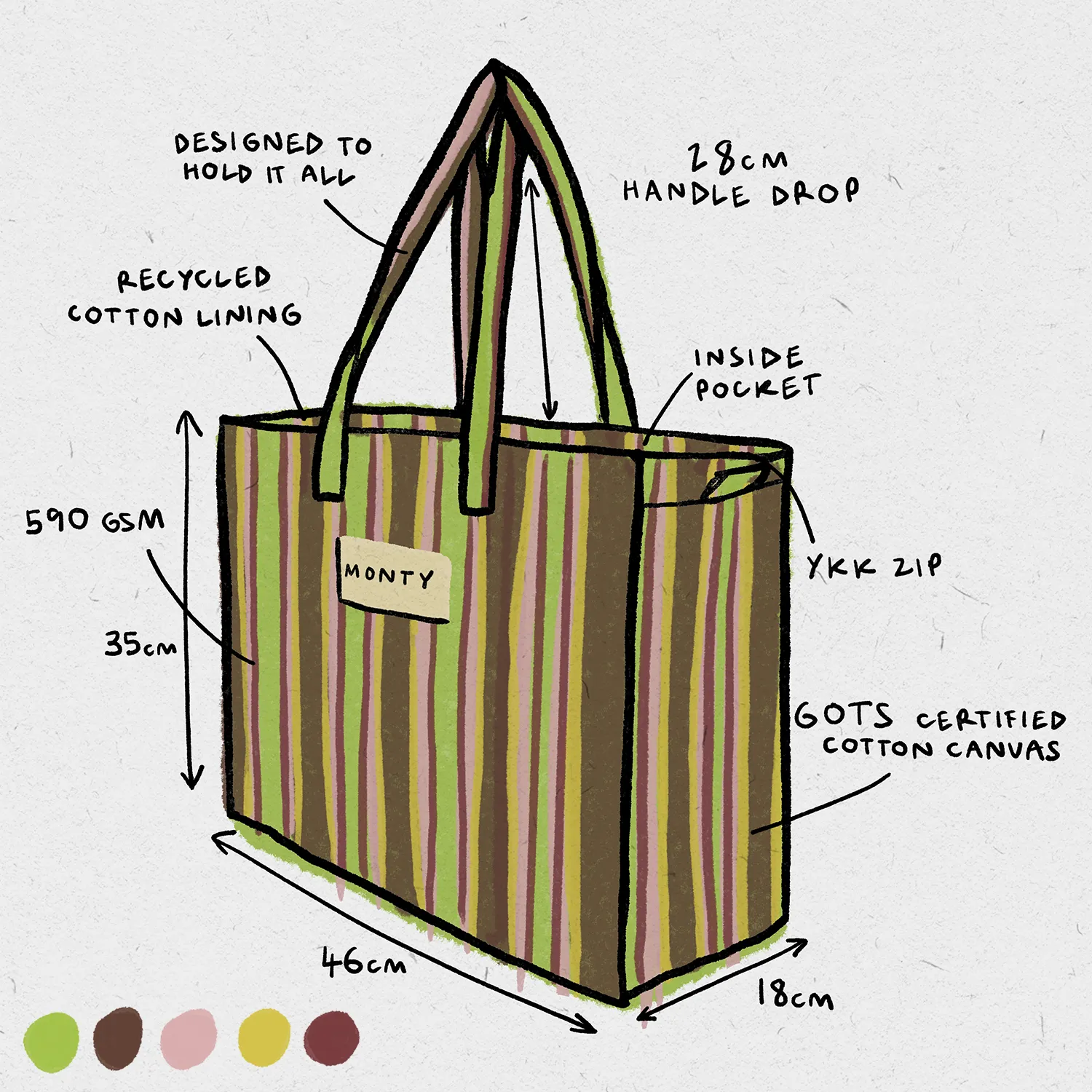 Large Organic Cotton - Rosewood & Glow - Image 6