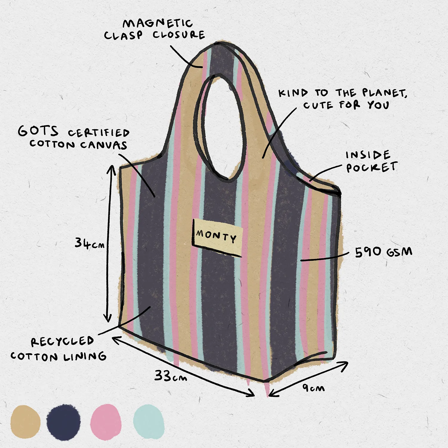 Oval Organic Cotton - Cashmere & Ink - Image 5
