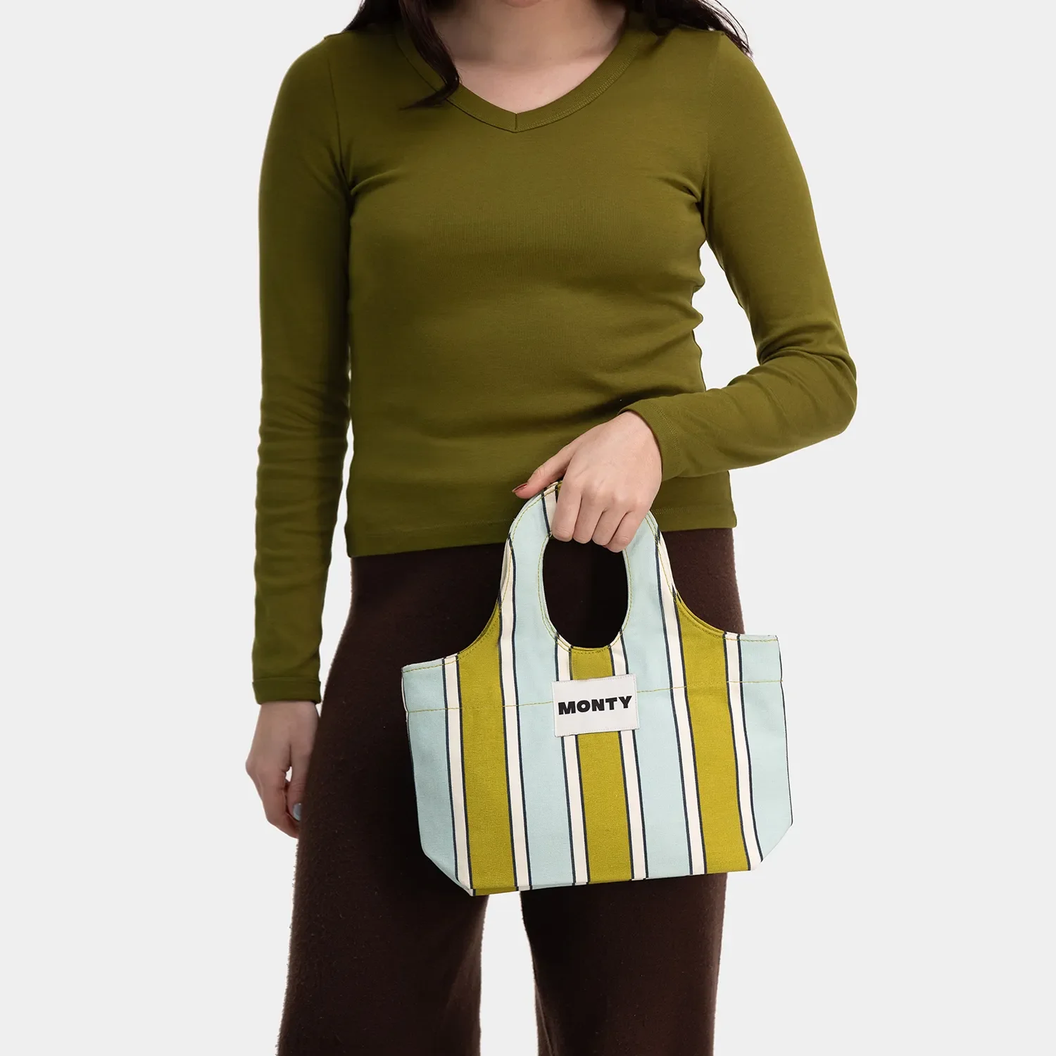 Oval Organic Cotton - Lagoon & Moss - Image 5