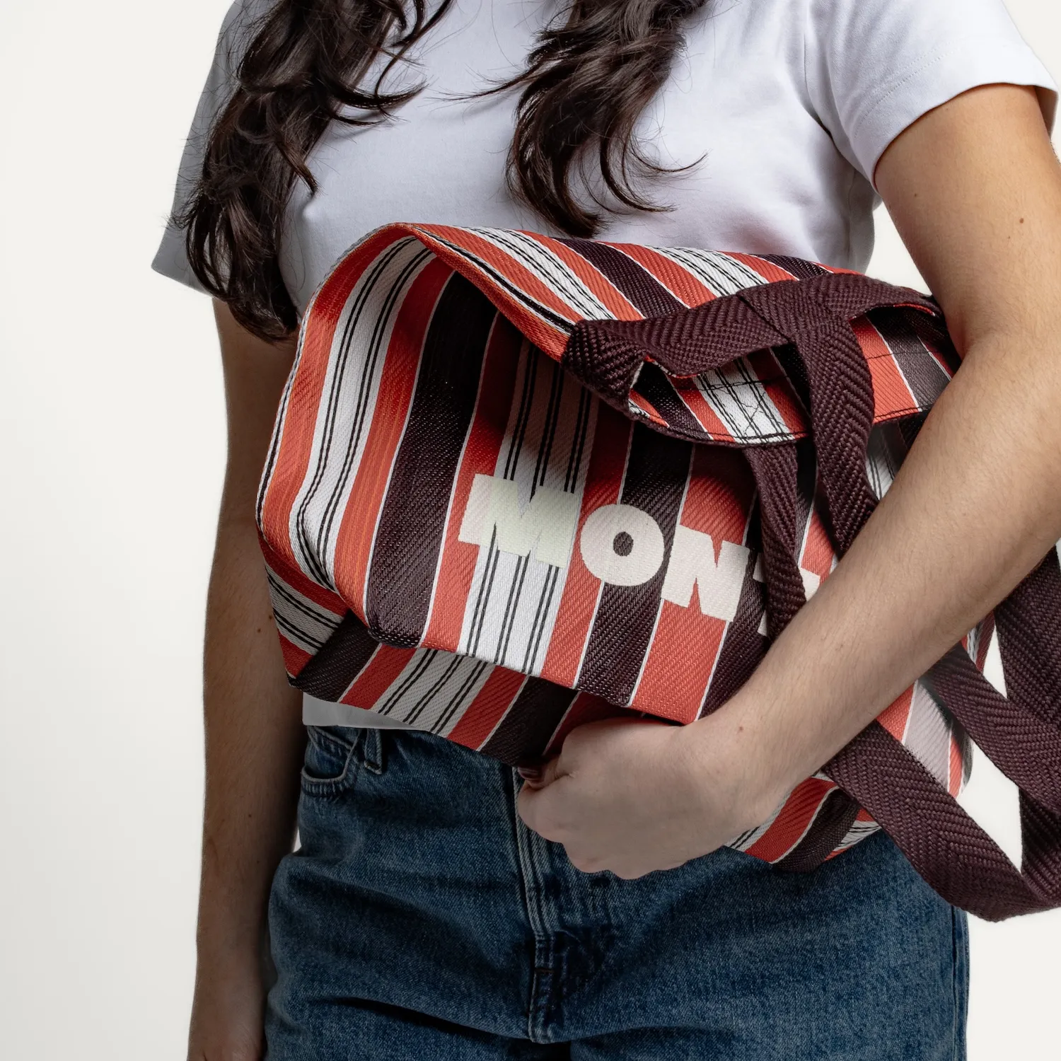 Shopper Recycled Nylon - Crimson & Cocoa - Image 4